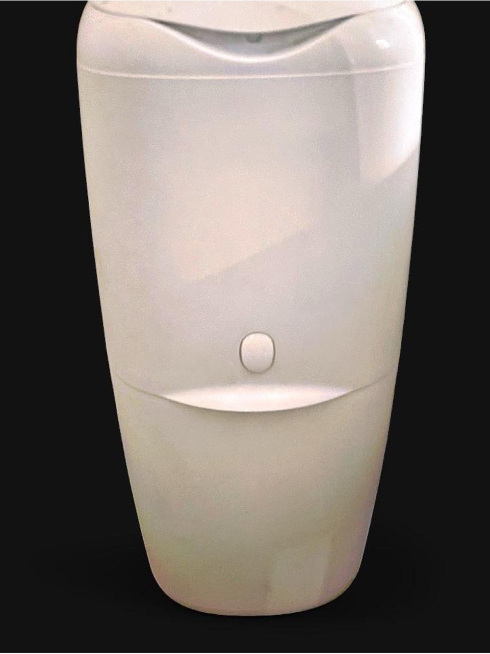 White Kids Diaper Pail - Slim Nursery Disposal Bin